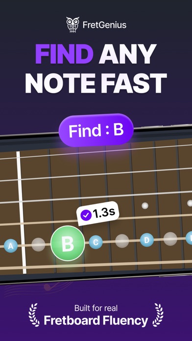 Fretboard Trainer - FretGenius iPhone screenshot 1 - Music app