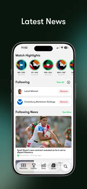Tryline: NRL Live Scores iPhone screenshot 5