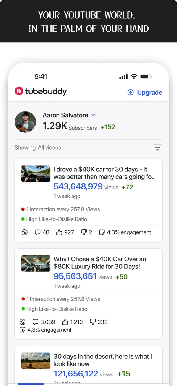 Screenshot #1 pour TubeBuddy