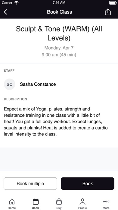YogaVenue Oxford Screenshot