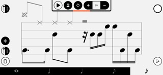 Tempo: Simple Drum notation screenshot