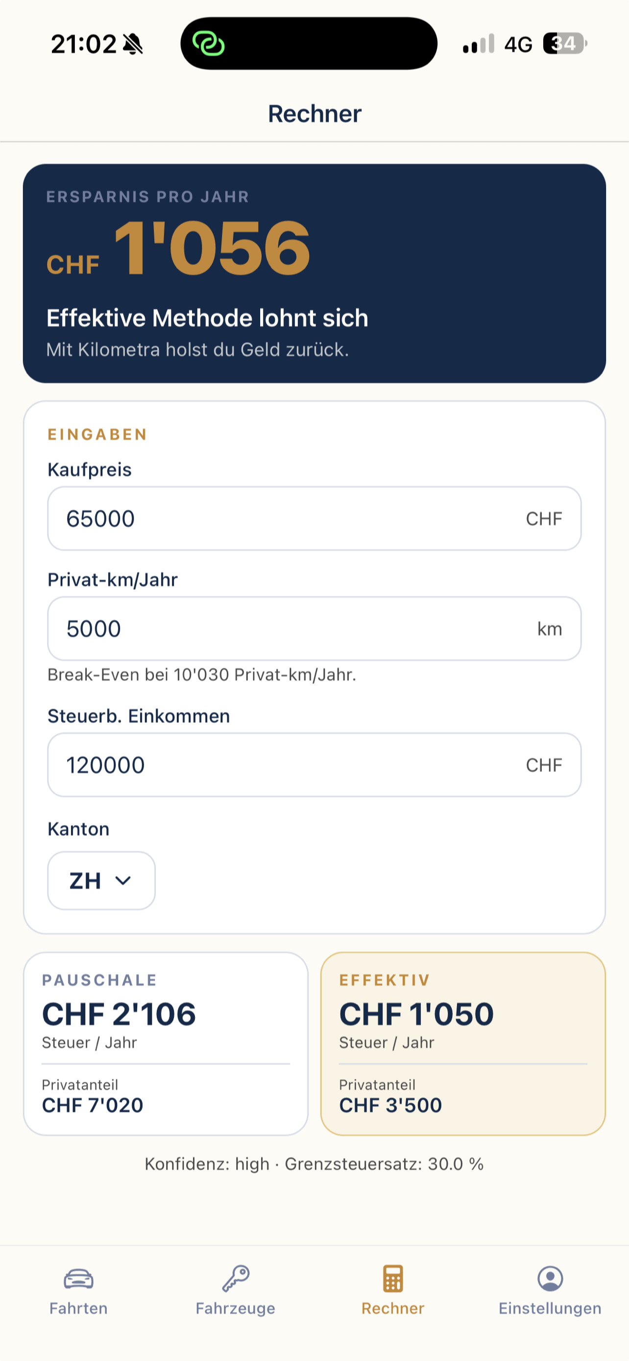 Kilometra – Fahrtenbuch screenshot 2