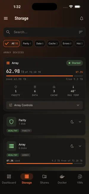 U-Manager for Unraid screenshot 2