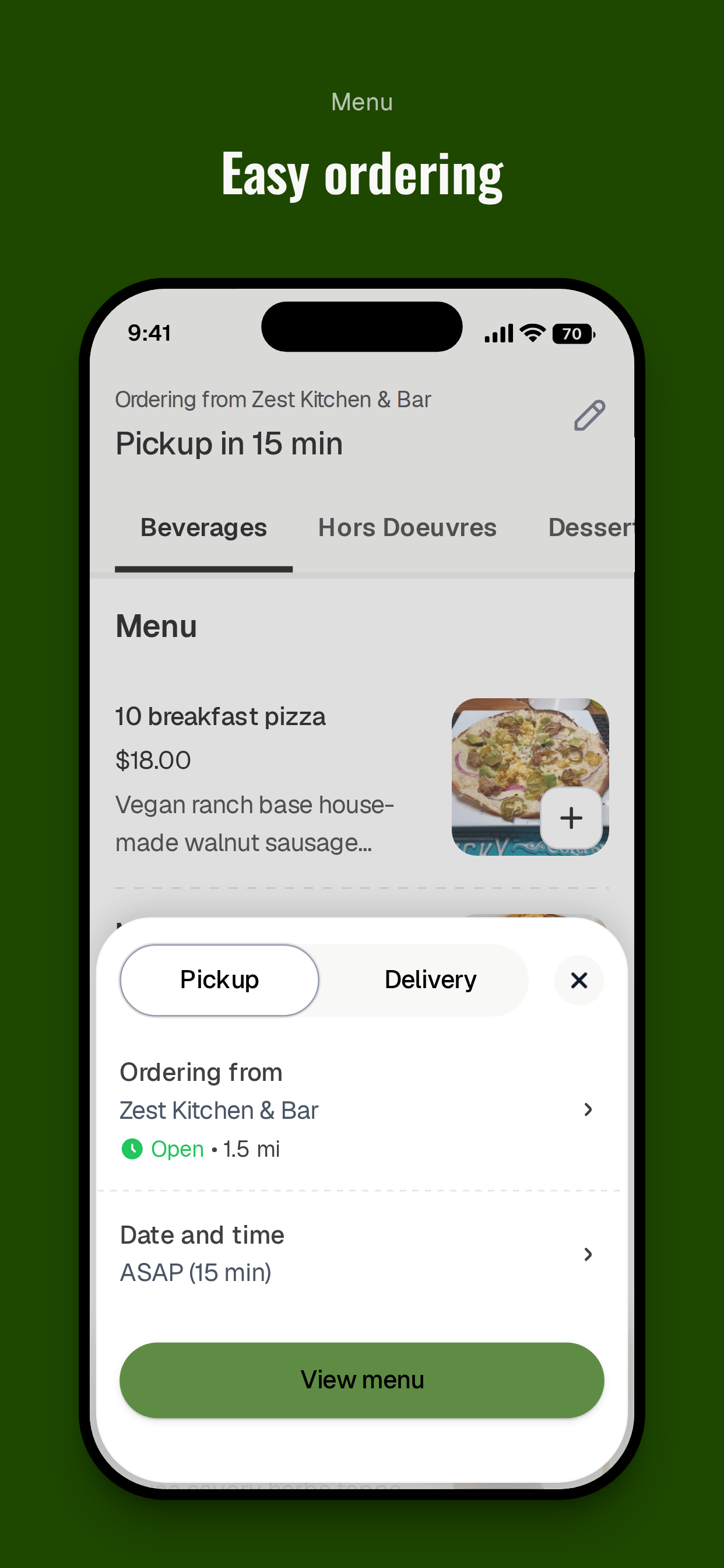 Zest Kitchen & Bar To Go