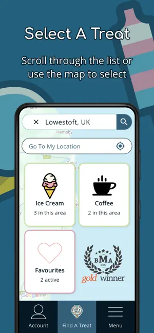 Find A Treat: Live Treat Map iPhone screenshot 1