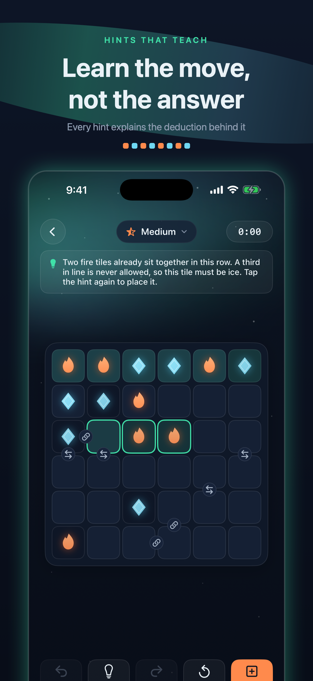 Takuzu - Fire & Ice Puzzle screenshot 2