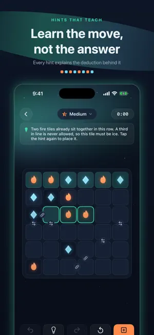 Takuzu - Fire & Ice Puzzle screenshot 2