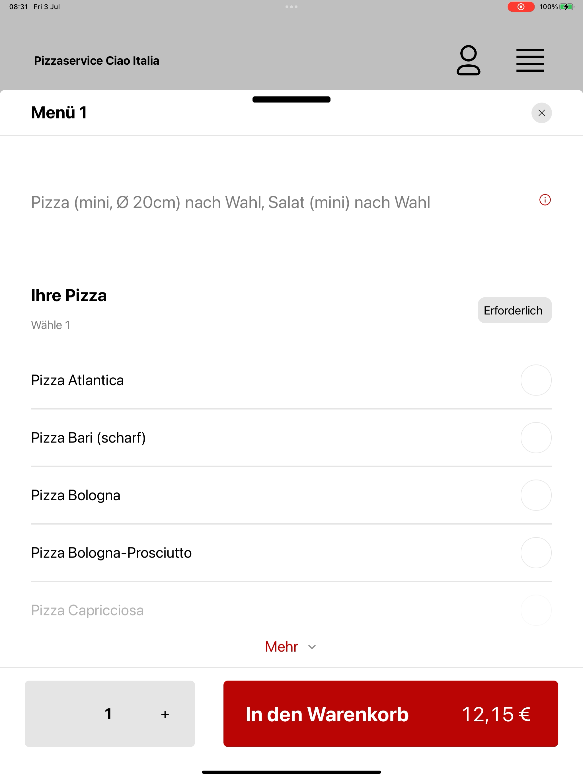 Pizzaservice Ciao Italia screenshot 10