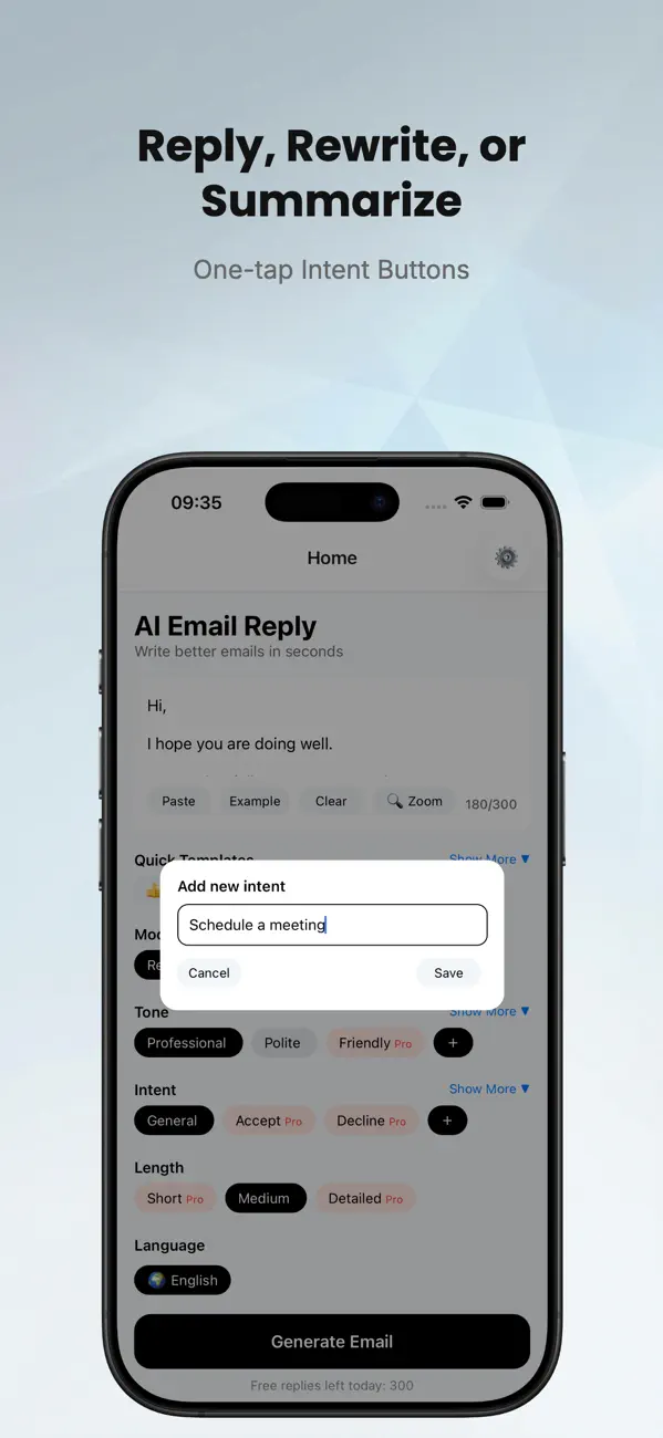 Screenshot #2 pour ReplyAI: Write Emails Fast