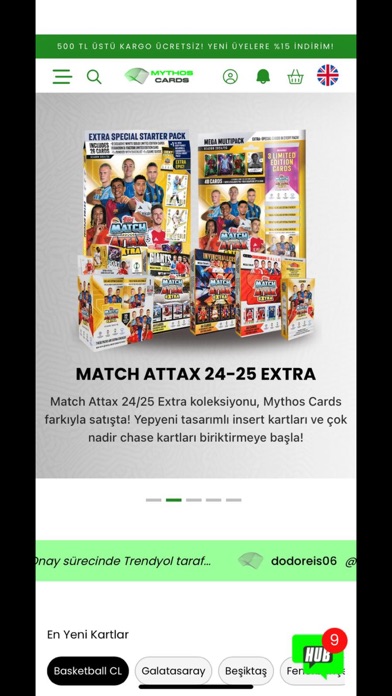 Mythos Cards app screenshot