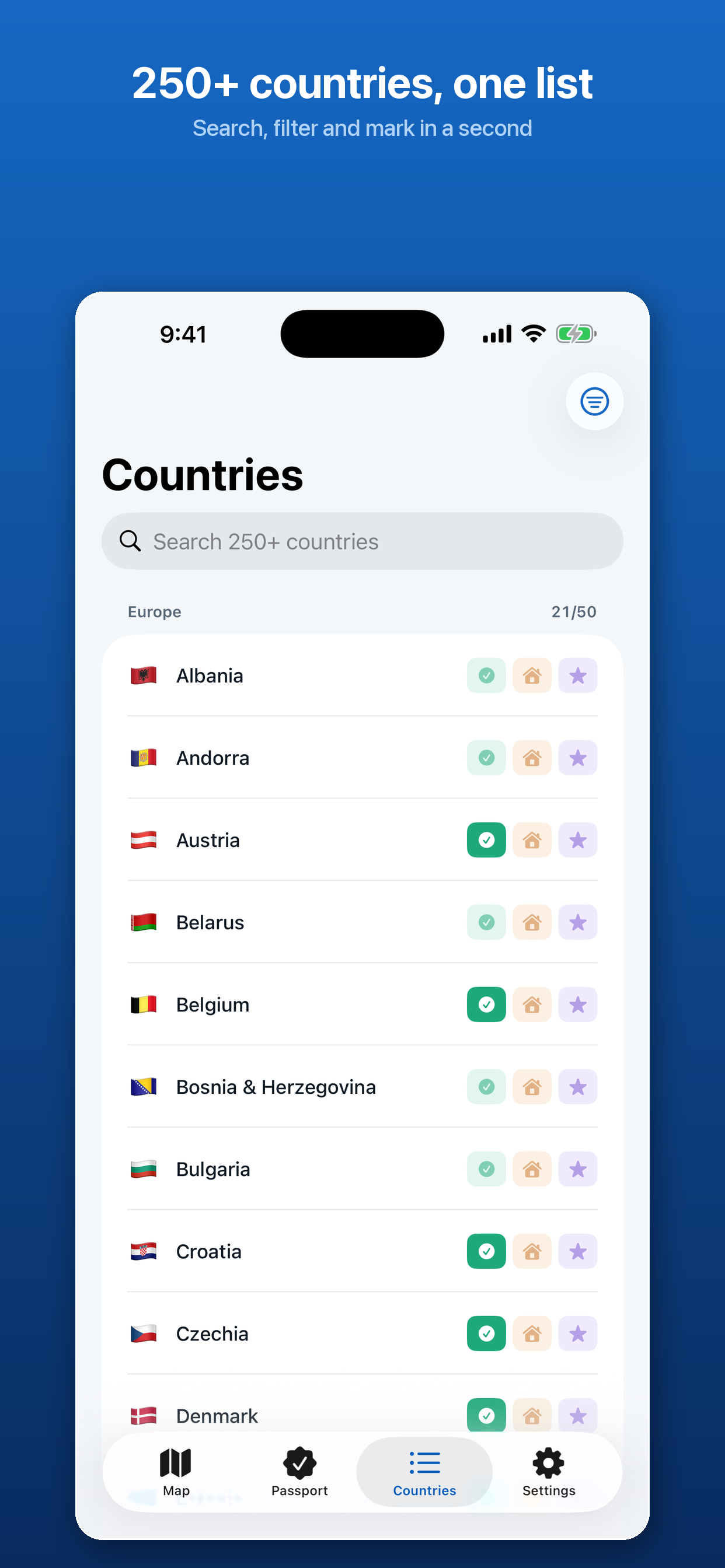World Map: Countries Visited screenshot 3