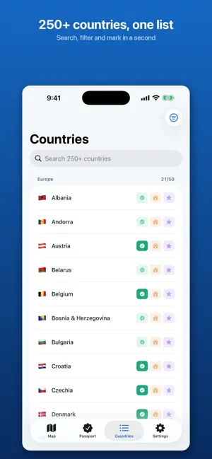 World Map: Countries Visited screenshot 3
