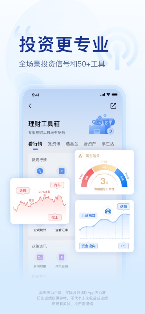腾讯理财通-基金股票黄金等投资理财平台 - Access a professional wealth management toolbox featuring advanced valuation metrics and detailed fund flow analysis for expert investment strategies.