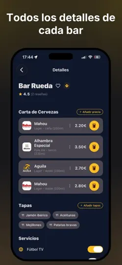 Captura de pantalla de BeerMaps en iPhone 2