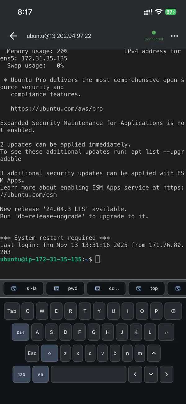#3. Mobile SSH Terminal (iOS) Podle: Binaryscript Private Limited