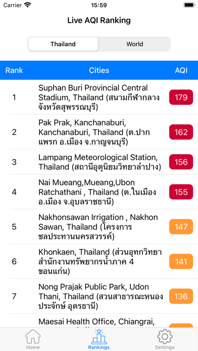 Air Quality & Pollen Tracker Screenshot