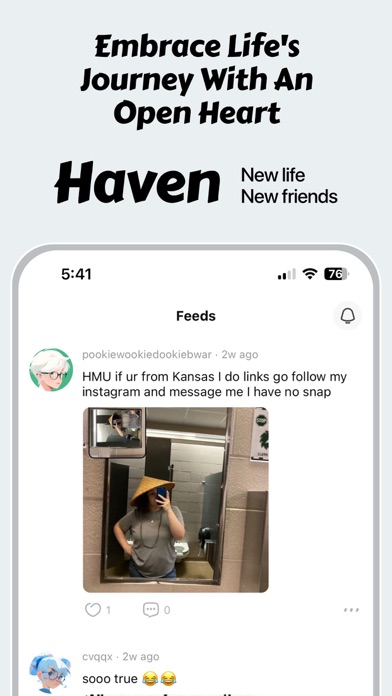 Haven - genuine connections Screenshot