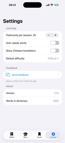 WordPocket iPhone screenshot