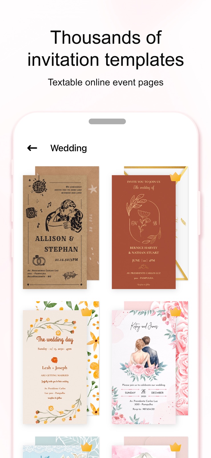 Invitation Maker Greeting Card iphone screenshot 2
