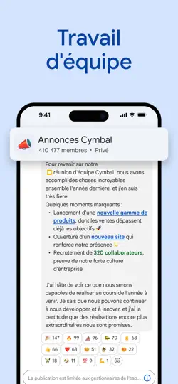 Capture d'écran de Google Chat sur iPhone 3