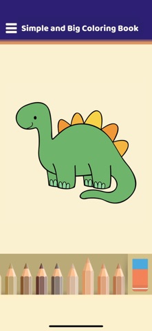 Simple and Big Coloring Book iPhone screenshot
