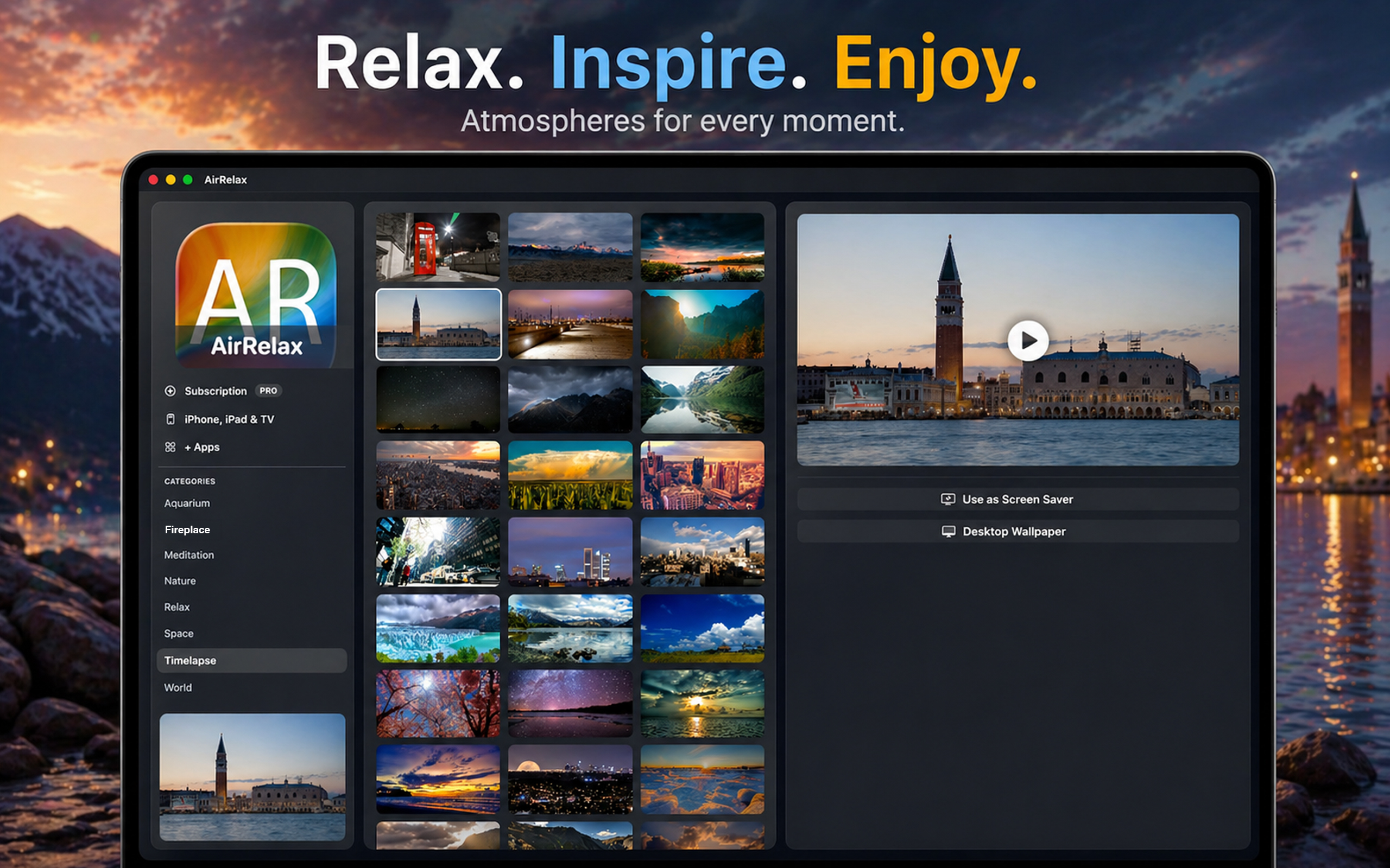 Aquariums Fireplaces AIR RELAX screenshot 15