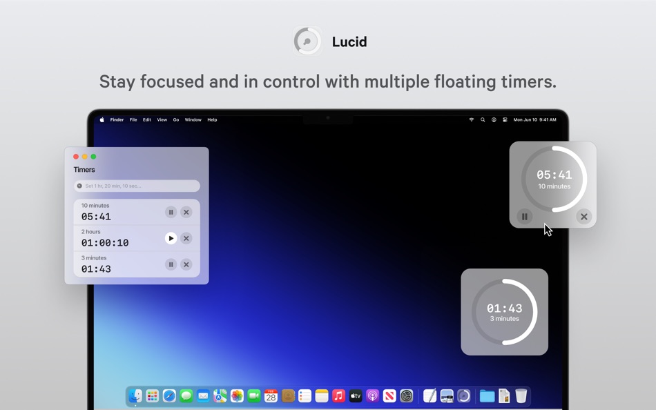 #1. Lucid - Floating Timers (macOS) Podle: imaginary institute