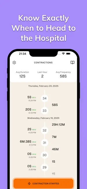 Contraction Timer: Counter screenshot 3