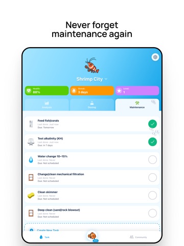 Reefi: Aquarium Tracker iPad screenshot