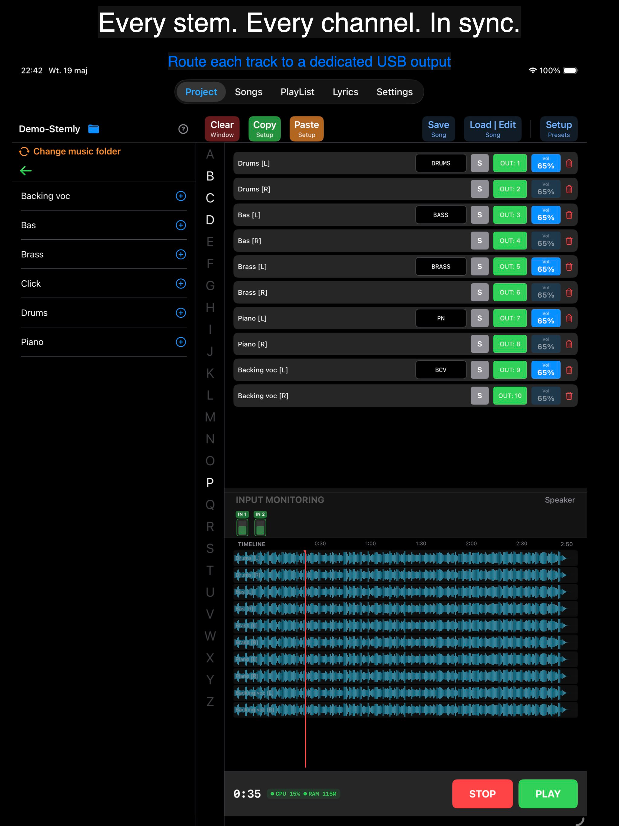 Stemly Live Multitrack