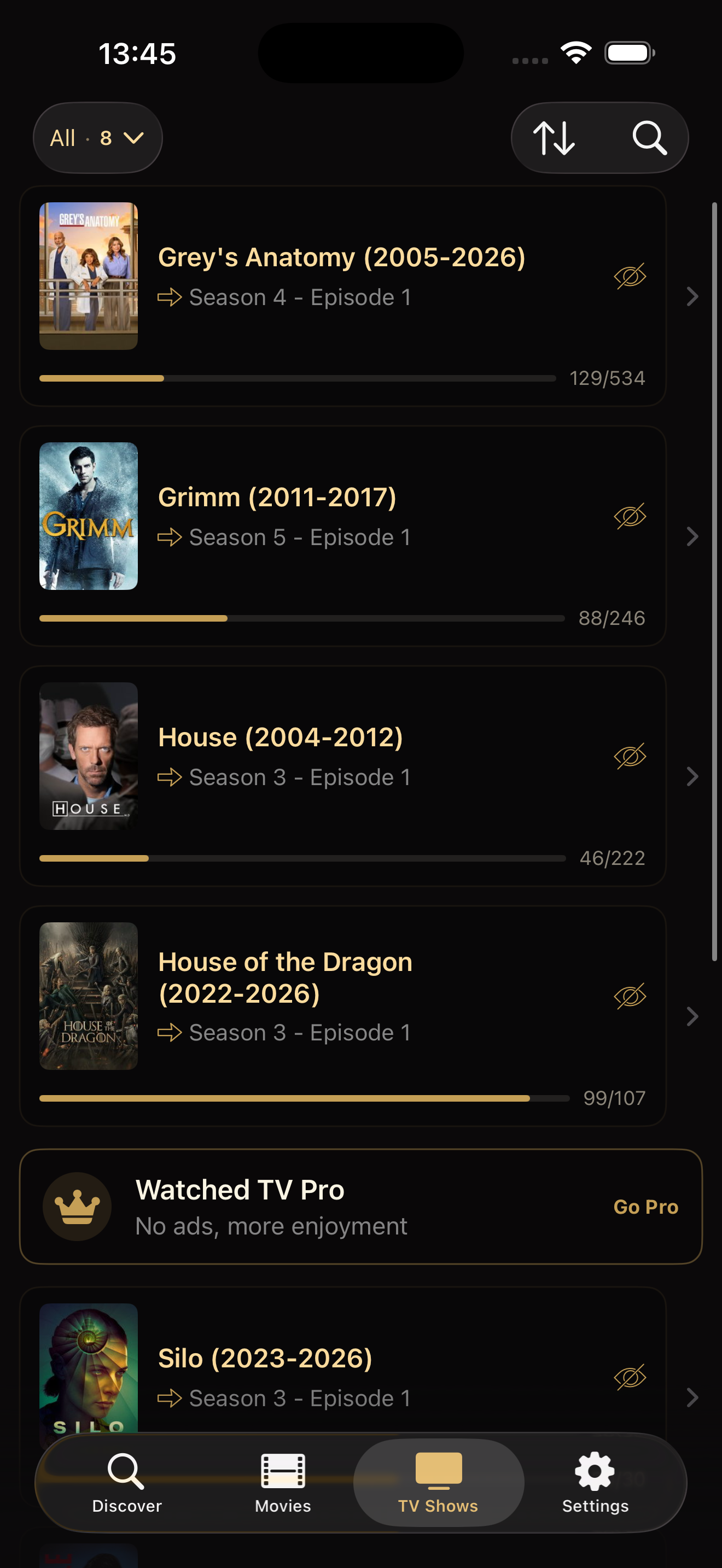 Watched TV: Episode Tracker screenshot 8