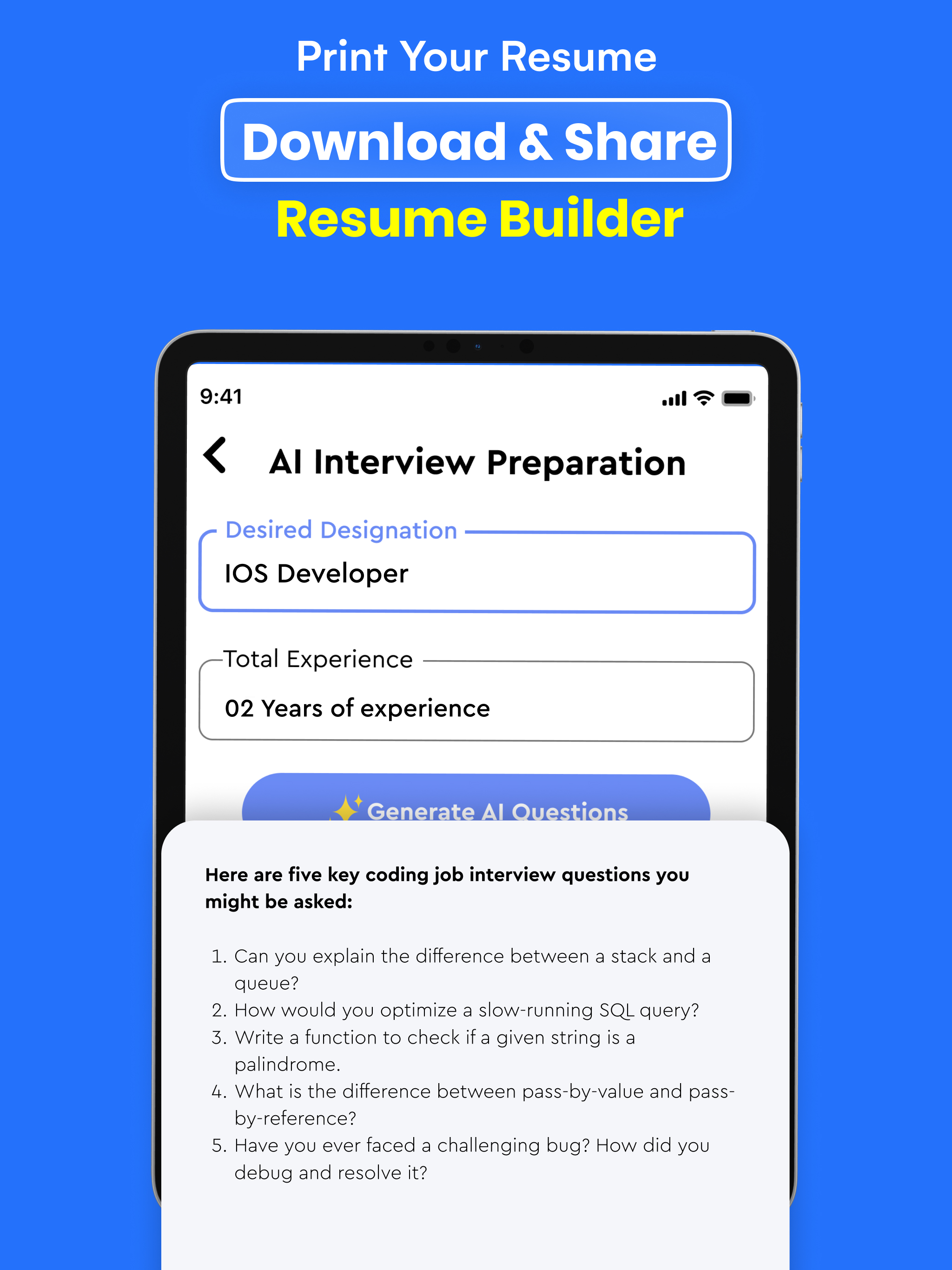 Resume Builder : AI CV