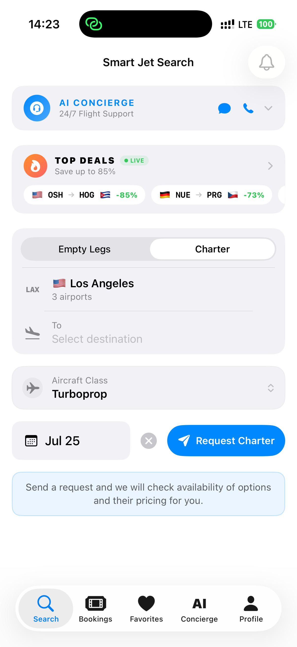 EmptyJet – Private Jet Flights screenshot 4