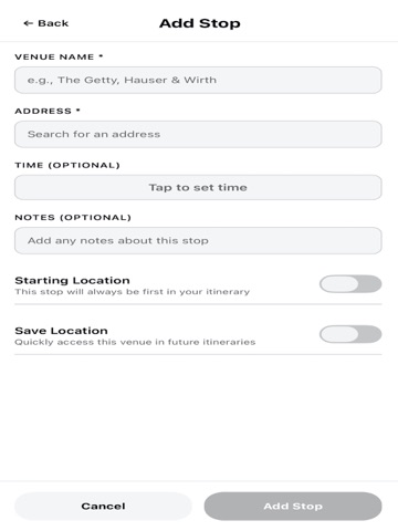 Los Angeles Art Gallery Guide iPad screenshot