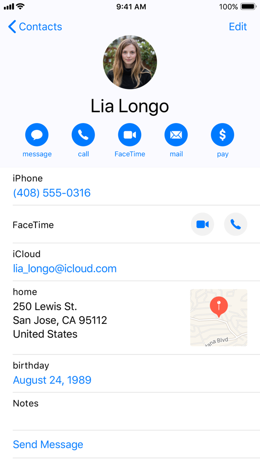 #1. Contacts (iOS) 由: Apple