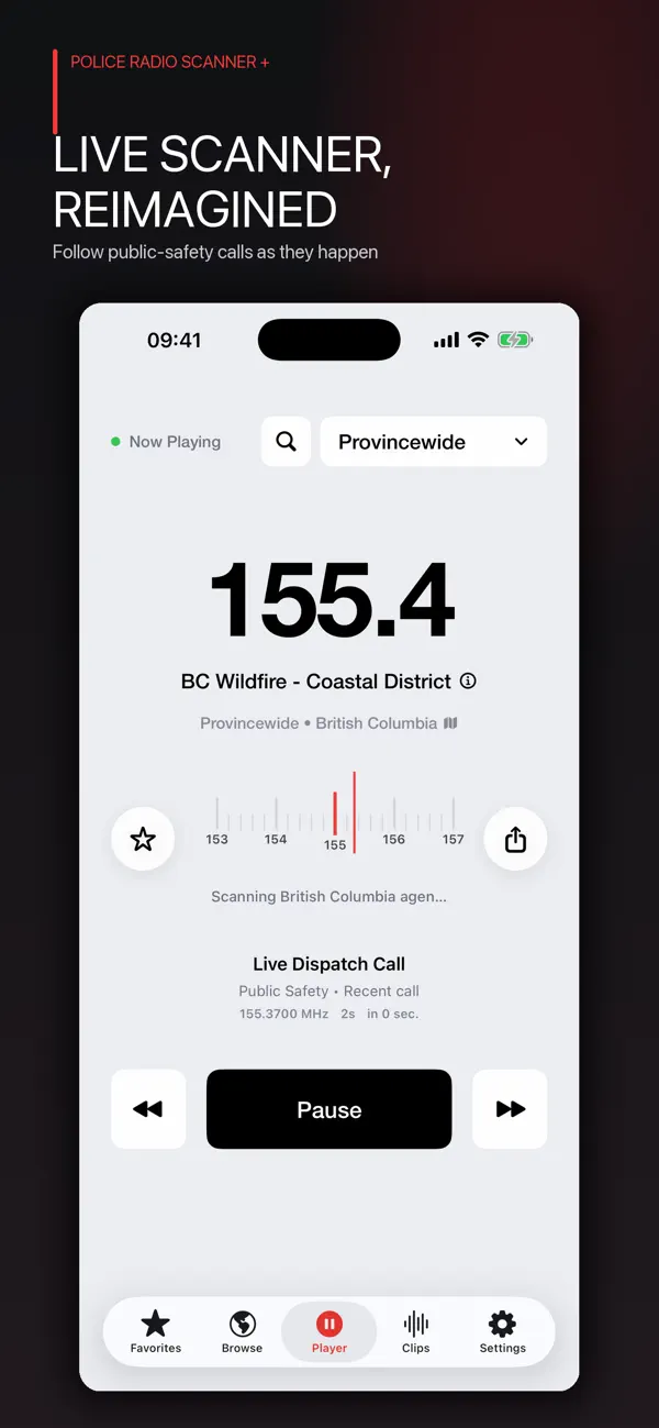 Screenshot #1 pour Scanner Radio Police +