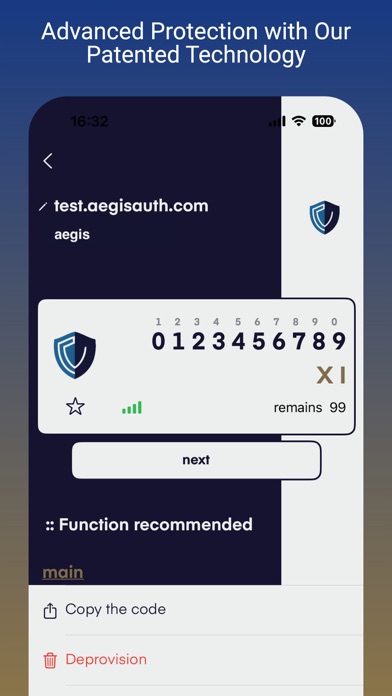 AEGIS Mobile ShieldONE Screenshot