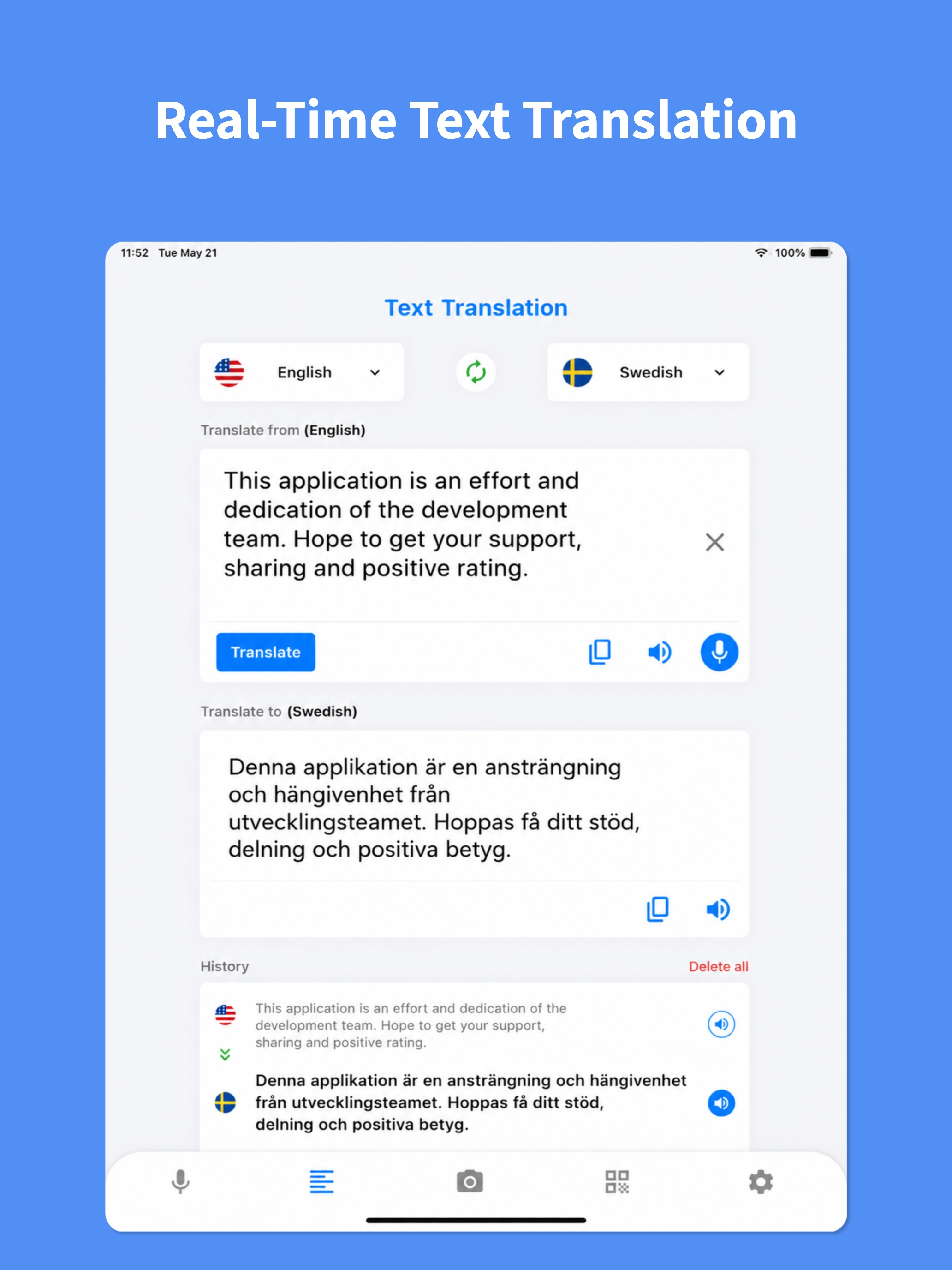 Swedish Translator: Voice AI