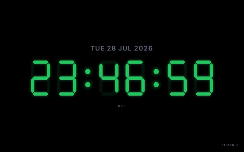 Broadcast Studio Clock screenshot
