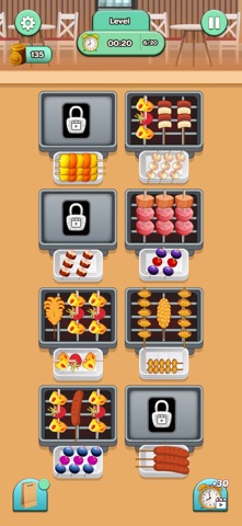 Skewer Sort Food Puzzle Game iPhone screenshot