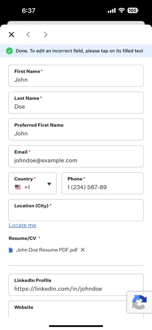 Filler: Autofill Job Forms screenshot 1