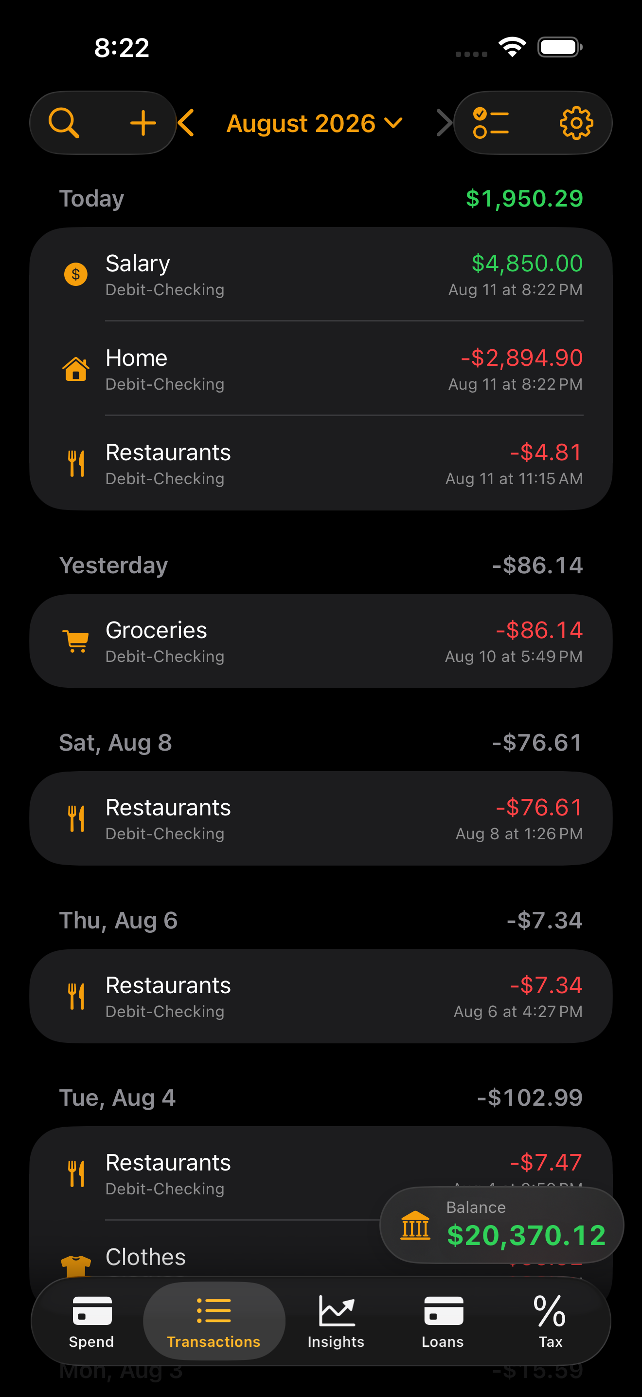 Finora Budget screenshot 9