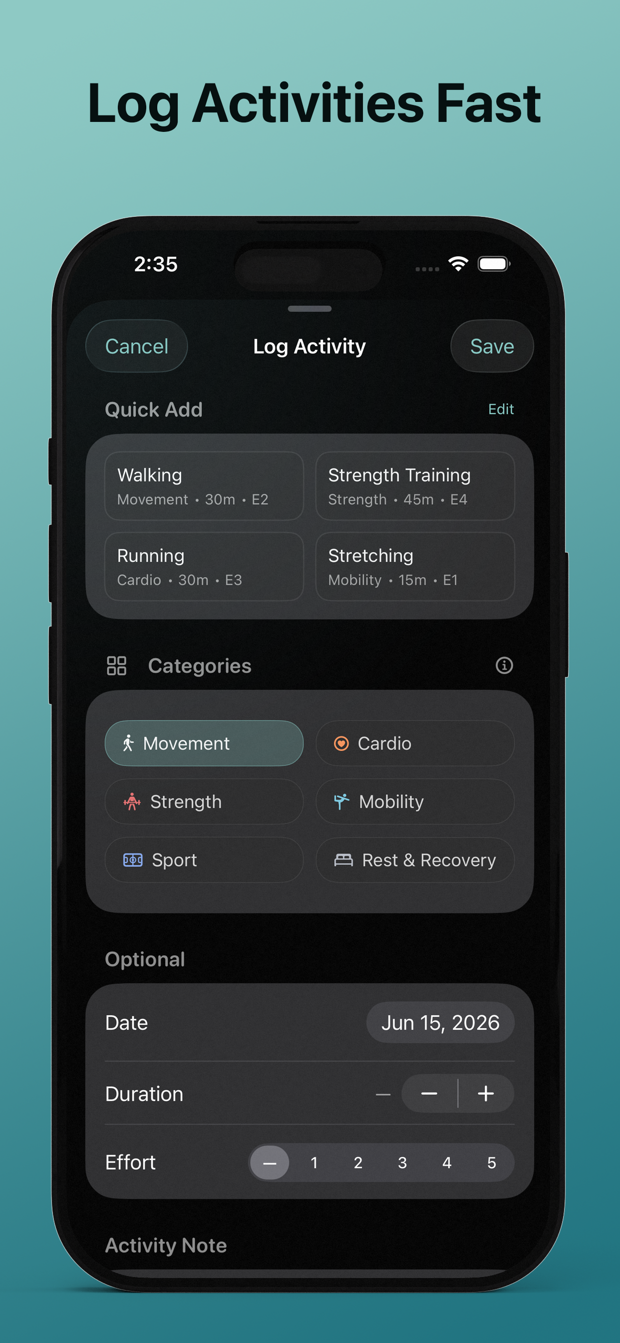 Logia Fitness: Workout Log screenshot 5