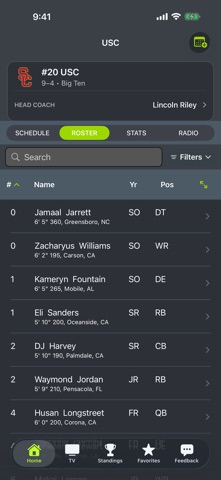 USC Football Schedules iPhone screenshot