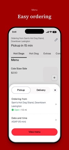 Sam's Hot Dog Stand To Go iPhone screenshot