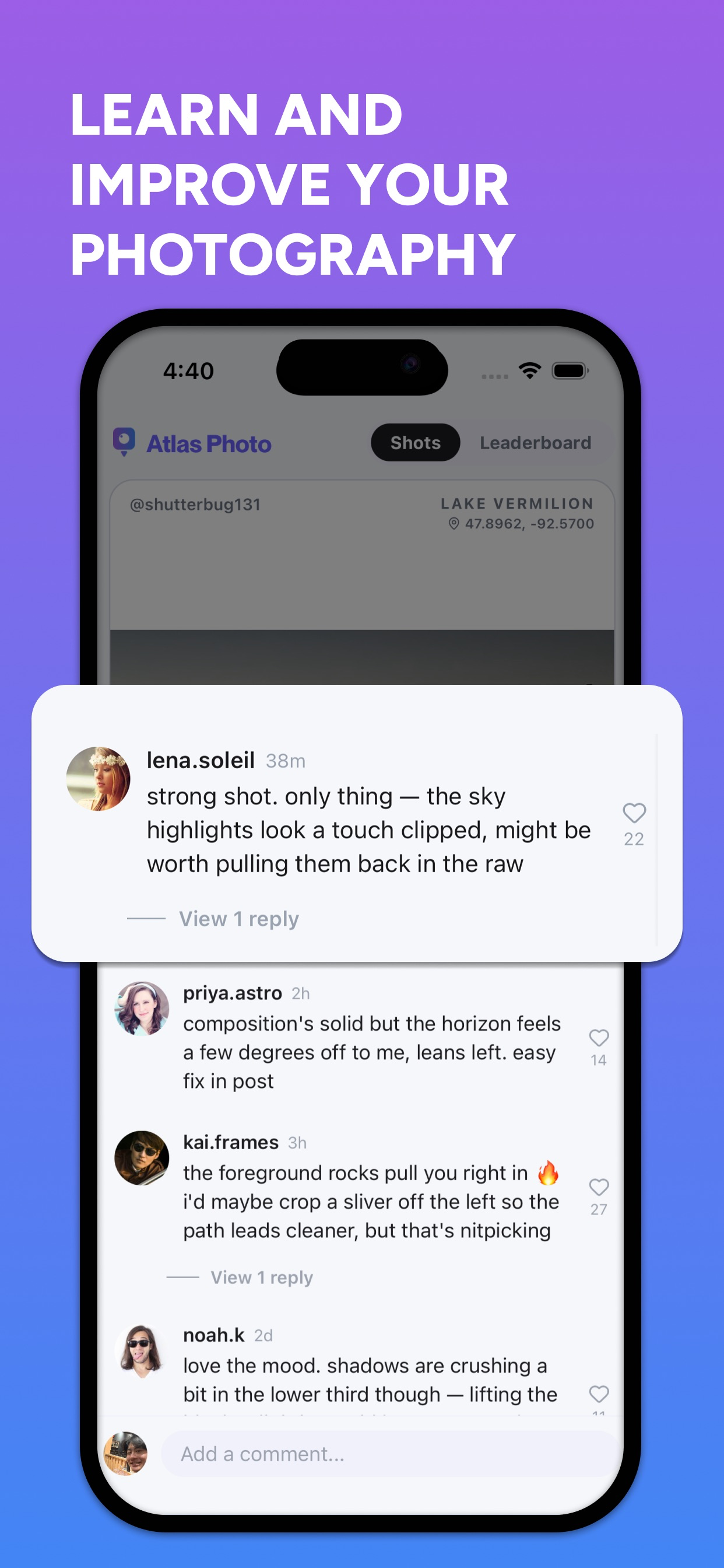 Atlas Photo – Spot Finder