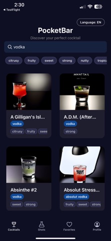 PocketBar: Cocktail Finder screenshot