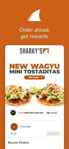 Sharky's Rewards & Ordering iPhone screenshot