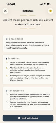 Franklin's Almanack iPhone screenshot