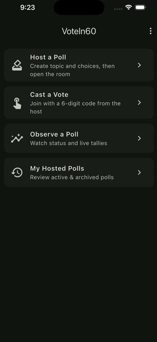 VoteIn60 Screenshot 1 of 4